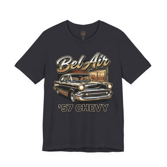 Dark Garage 57 Chevy Shirt | Gritty Car Tee 14C