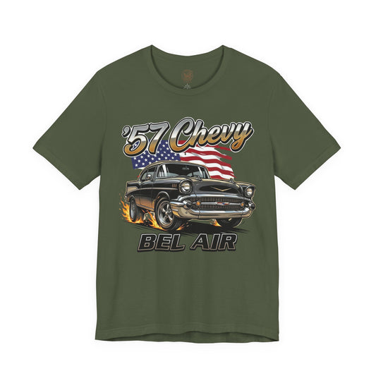 Vintage Americana 57 Chevy Shirt | Retro USA Tee 11C