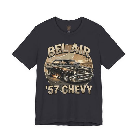 1957 Chevy Hot Rod T-Shirt | Classic Flame Car Tee 4A