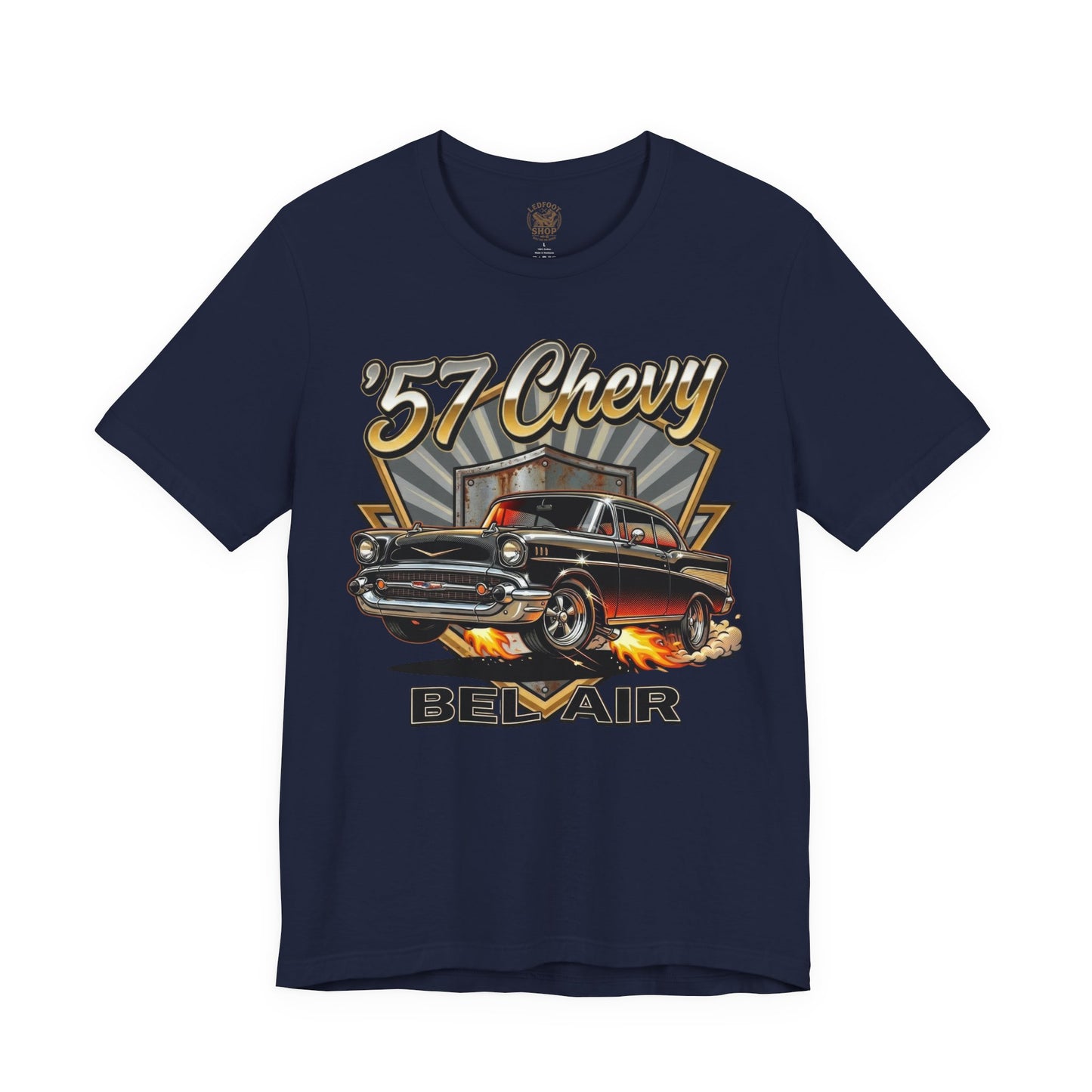 57 Chevy Garage Badge Shirt | Vintage Mechanic Tee 7A