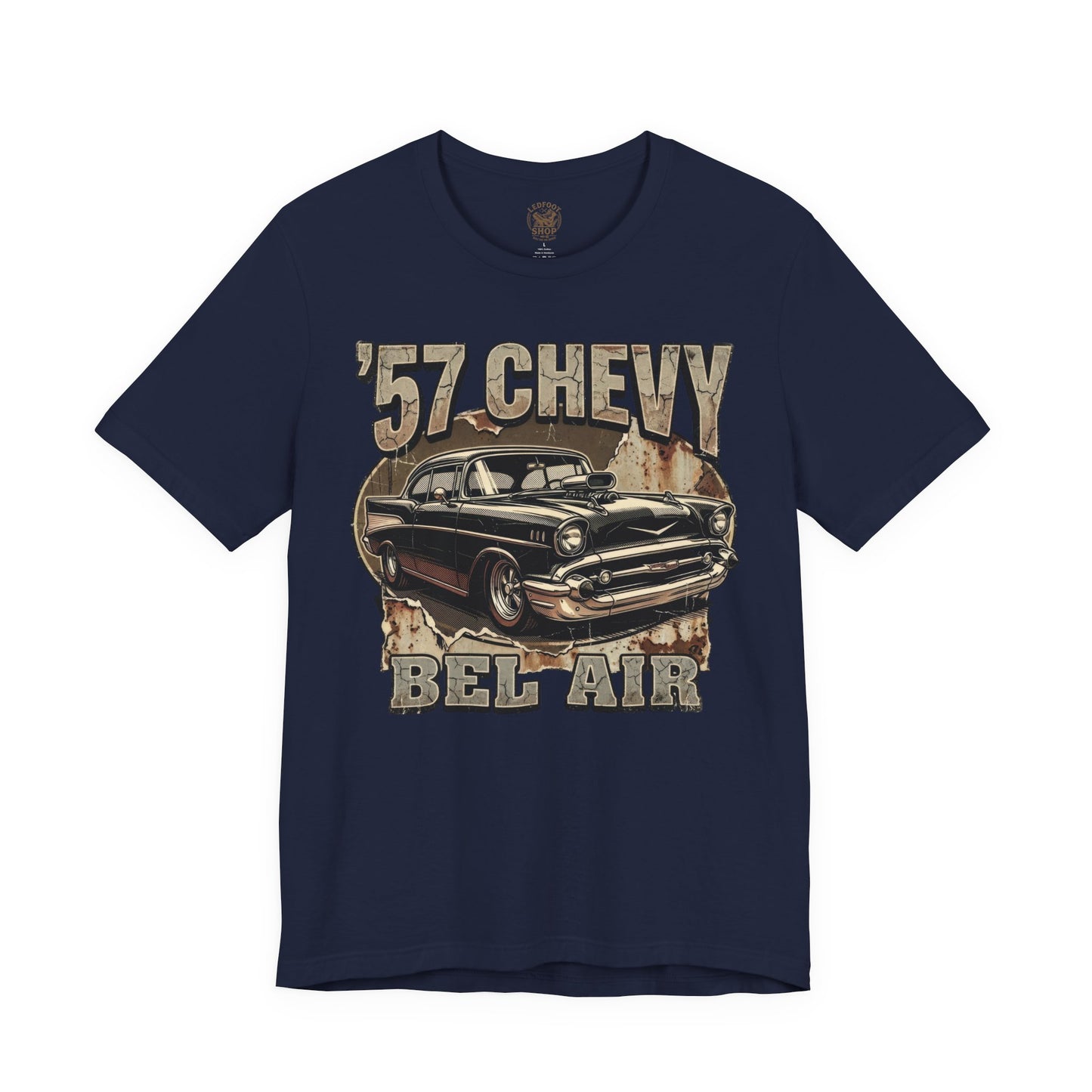 Classic Car Engine Shirt | 57 Chevy Motor Tee 12B