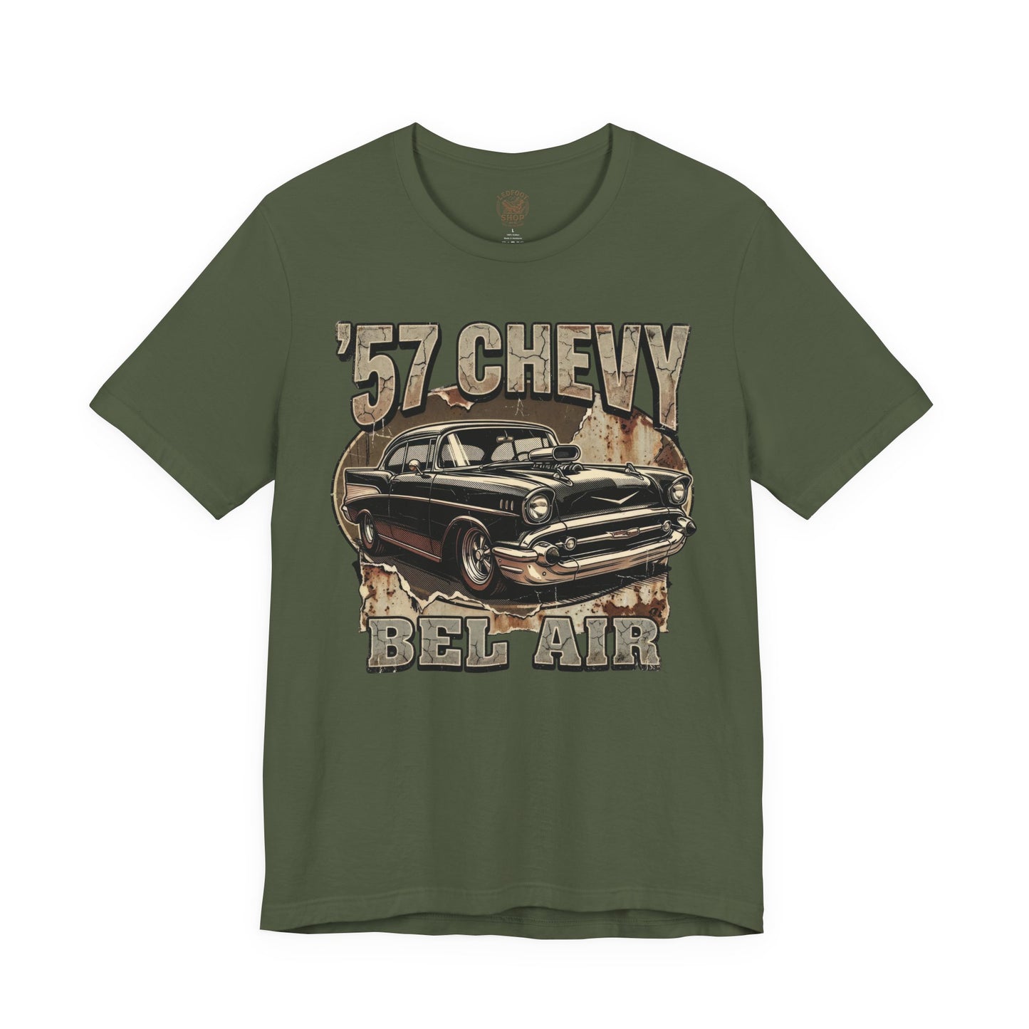 Classic Car Engine Shirt | 57 Chevy Motor Tee 12B