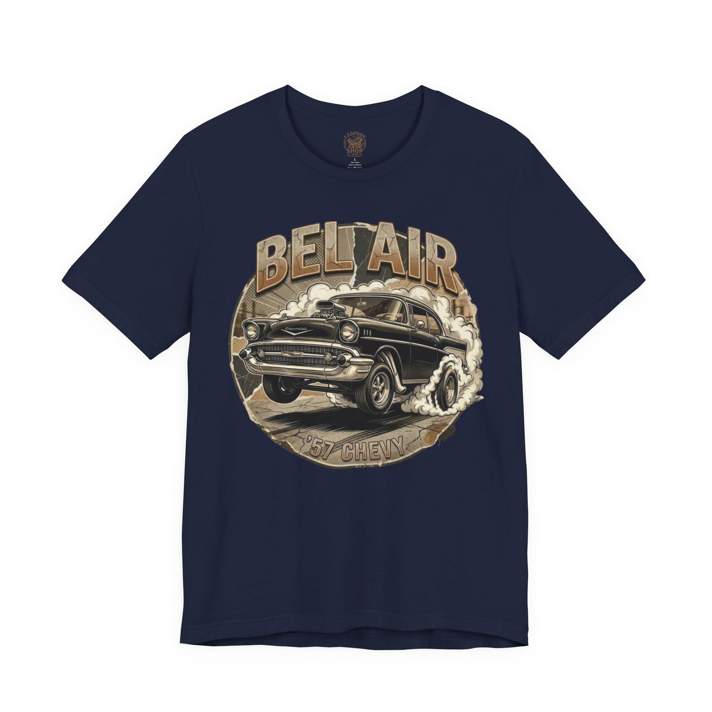 57 Chevy Burnout Shirt | Muscle Car Smoke Tee 9A