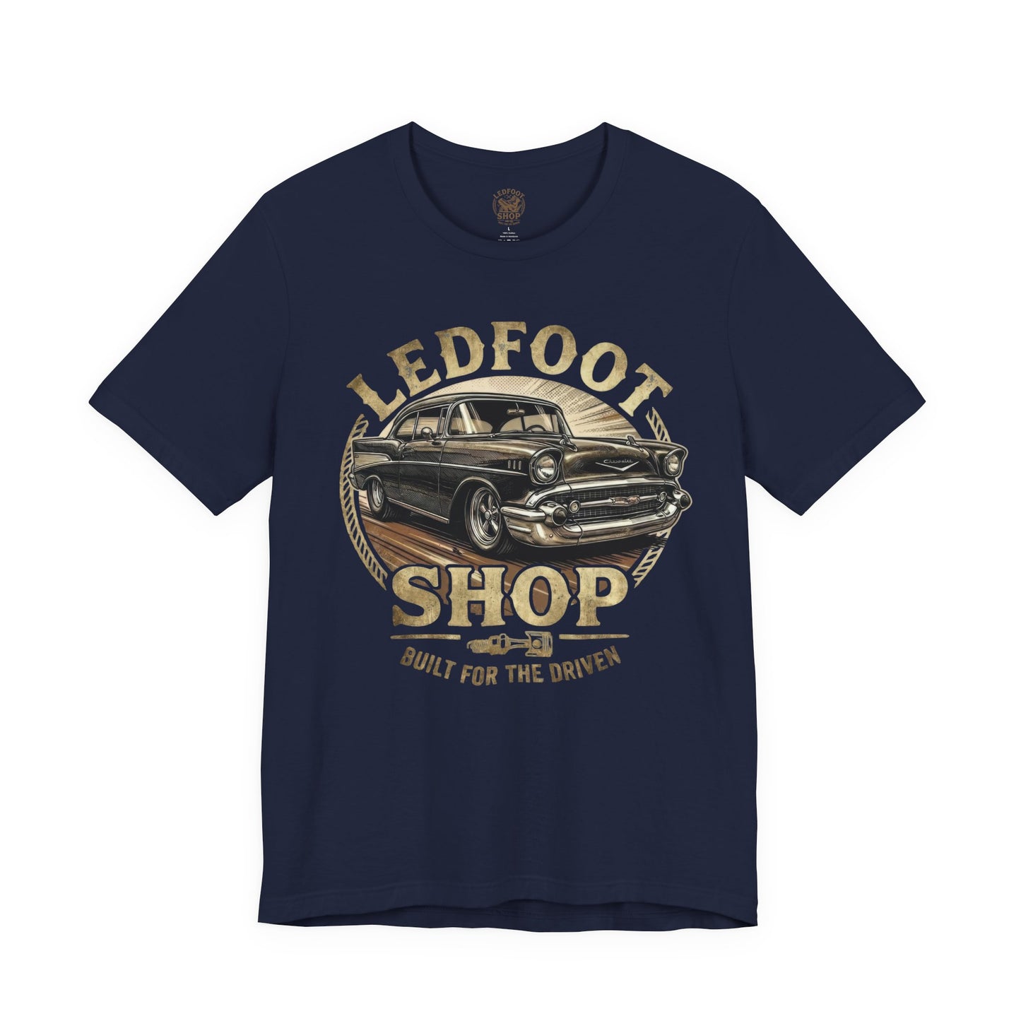 Ledfoot Shop 57 Chevy Tee | Exclusive Branding and Style 16A