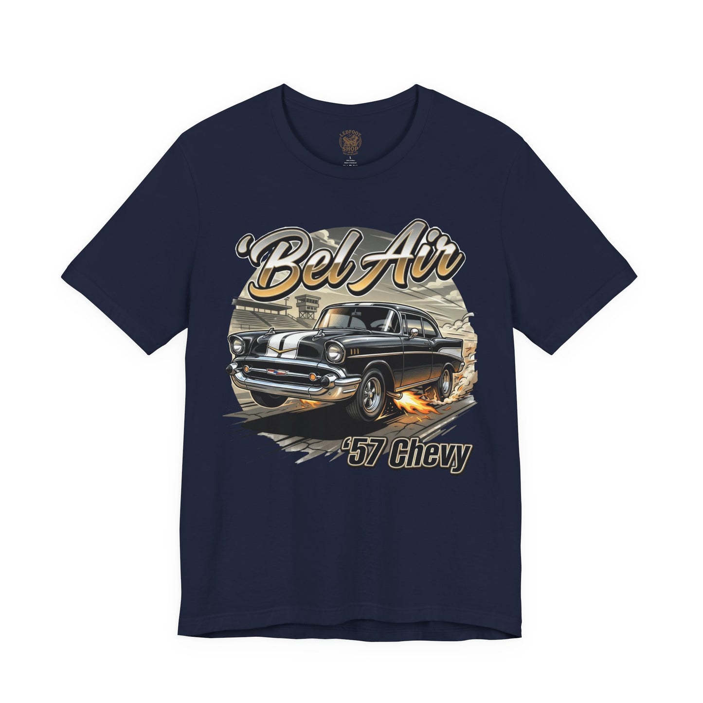 Retro Speed 57 Chevy Shirt | Vintage Racing Tee 13B