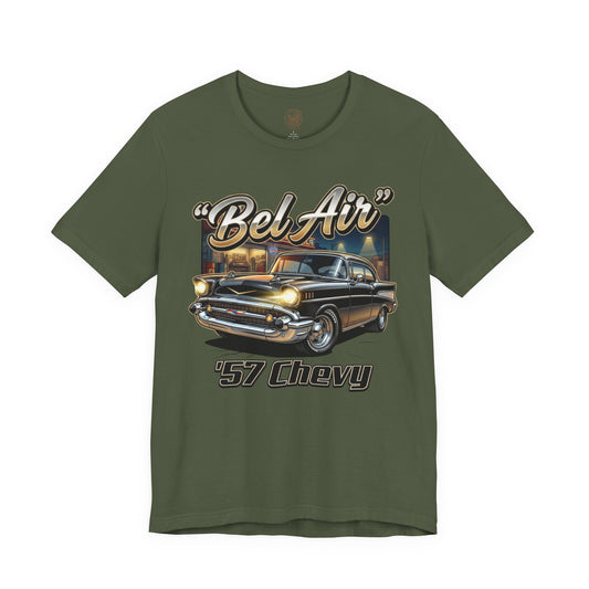 Late Night Garage Shirt | 57 Chevy Build Tee 14B