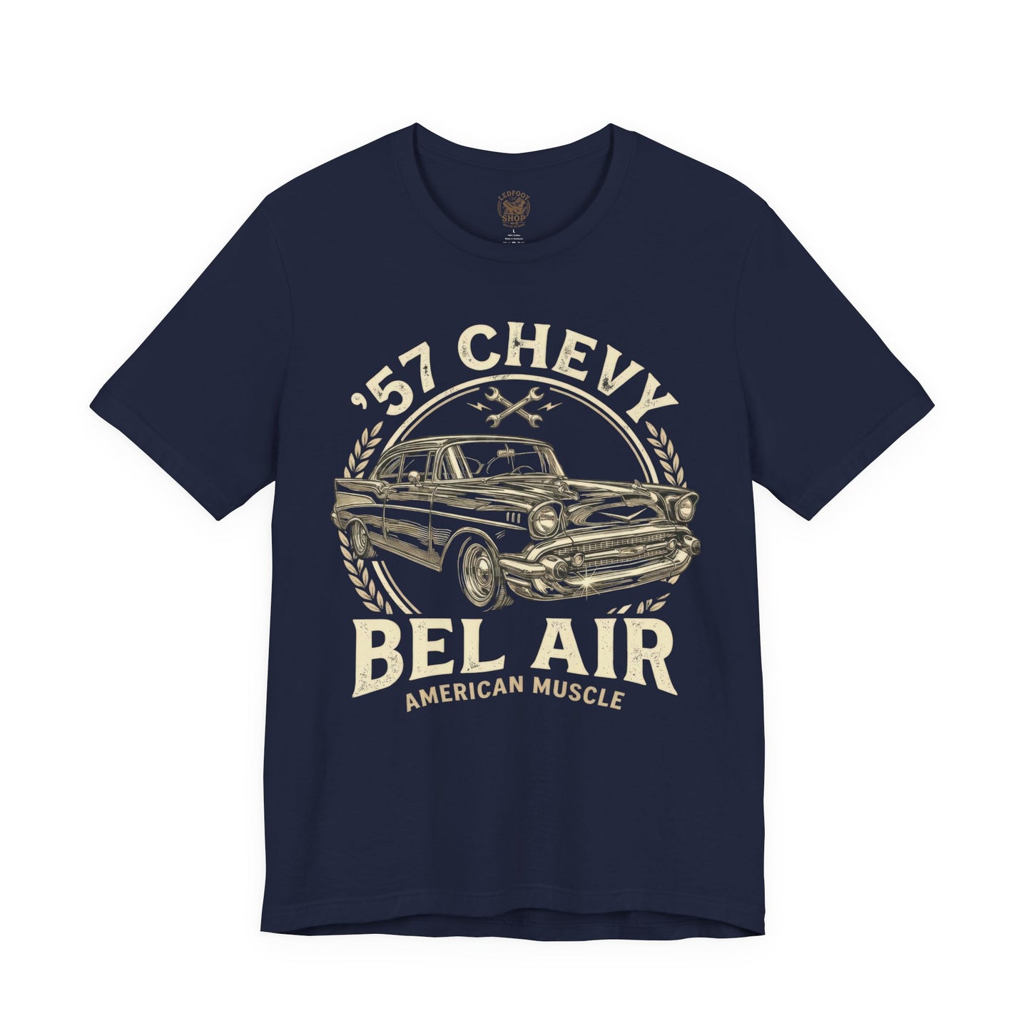 Classic Car Everyday Shirt | 57 Chevy Minimal Tee 5C