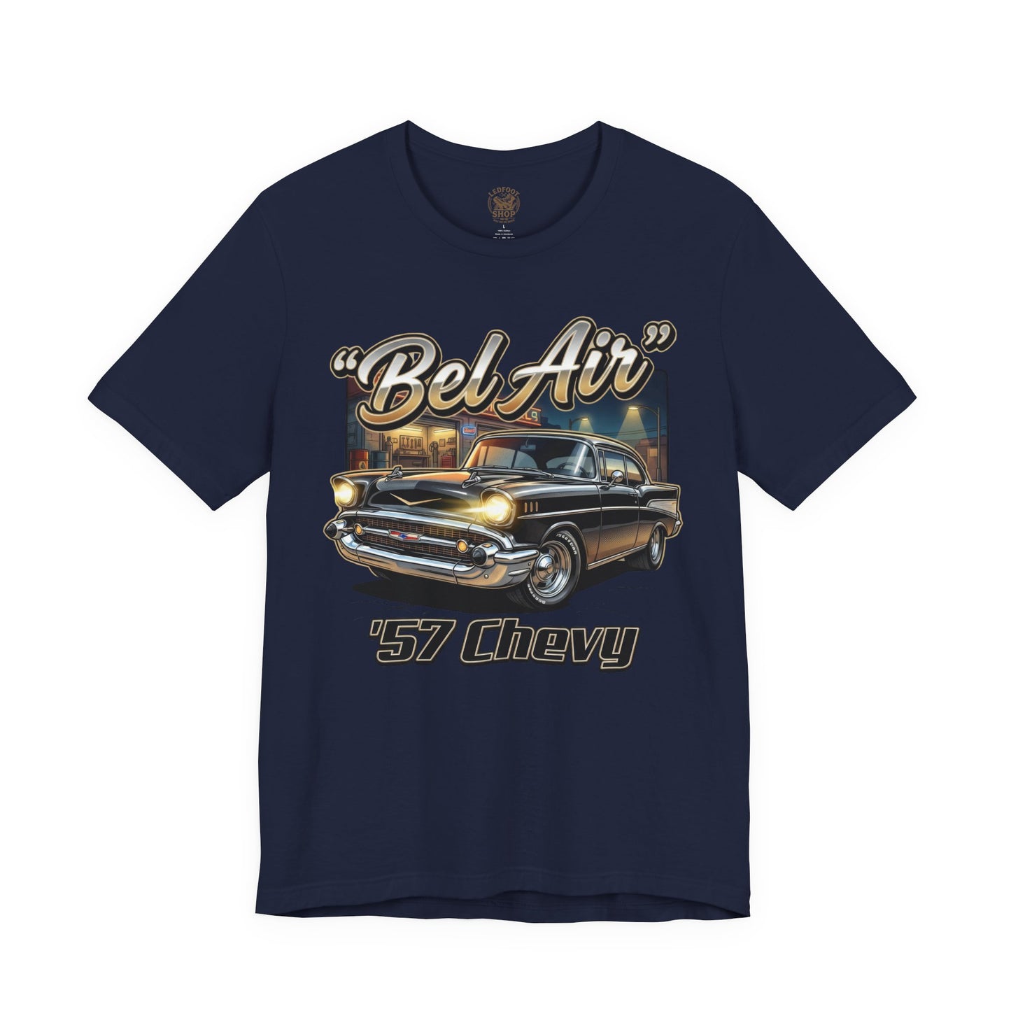 Late Night Garage Shirt | 57 Chevy Build Tee 14B