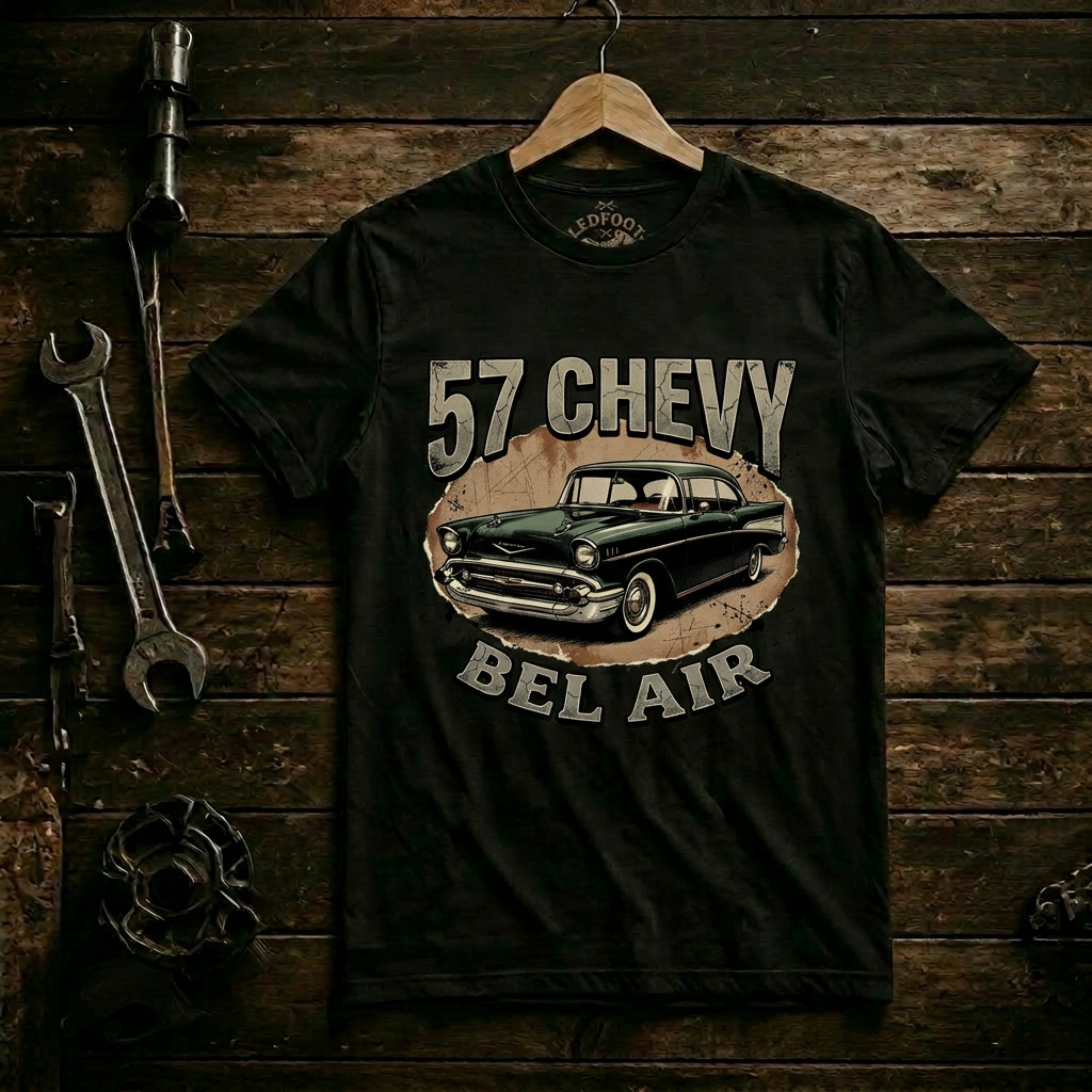 Retro 1957 Chevy T-Shirt | Vintage Muscle Car Tee 1C
