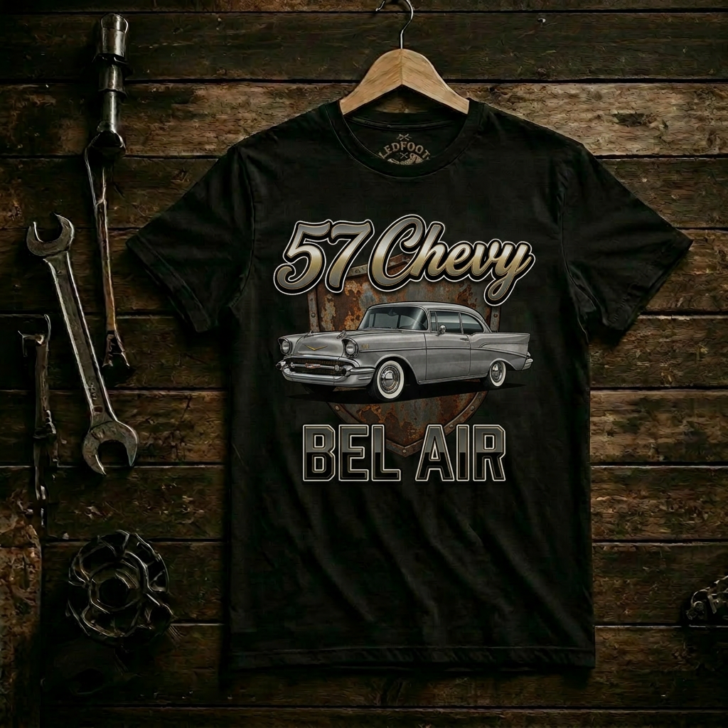 57 Chevy Bel Air Side View Shirt | Classic Car Tee 2A