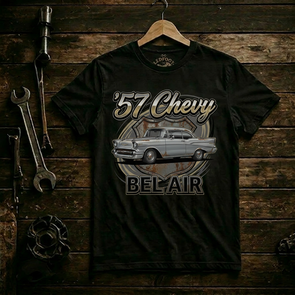 Classic Car Gift Shirt | 57 Chevy Bel Air Tee for Enthusiasts 2B