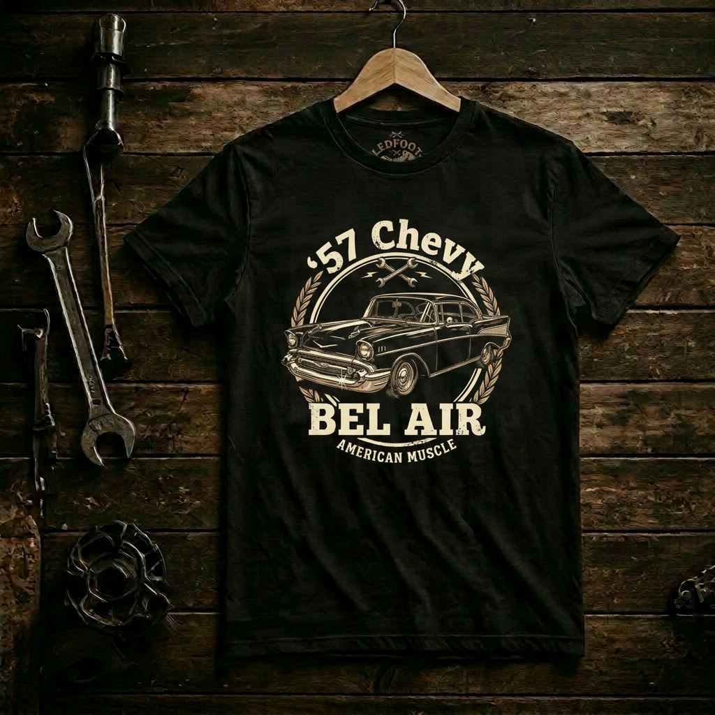 57 Chevy Outline T-Shirt | Classic Car Gift Tee 5A