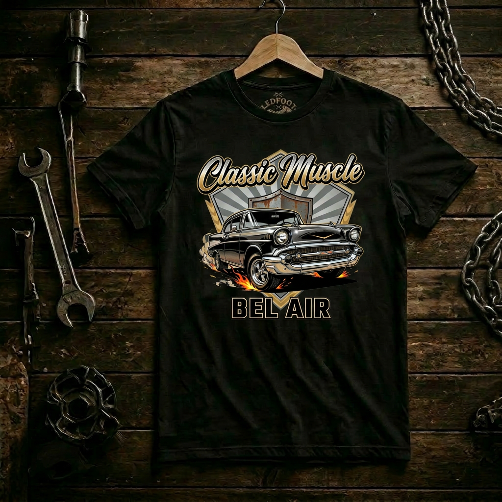 Mechanic Gift Shirt | 57 Chevy Garage Logo Tee 7B
