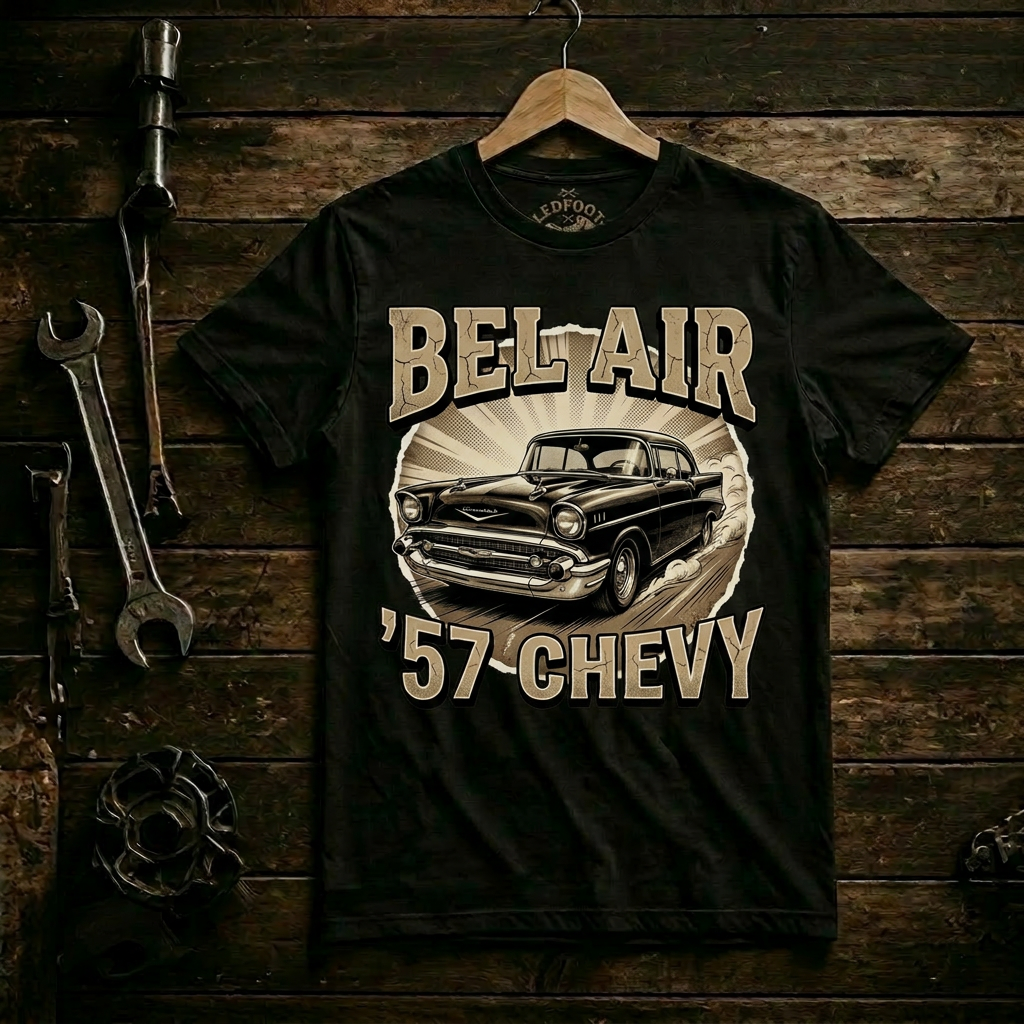 Burnout Car Gift Shirt | 57 Chevy Muscle Tee 9B