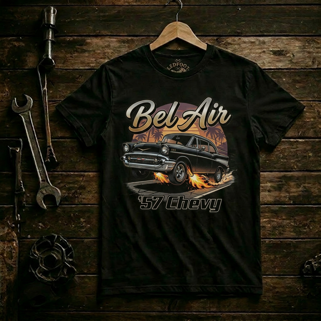 57 Chevy Sunset Cruise Shirt | Classic Car Tee 10A