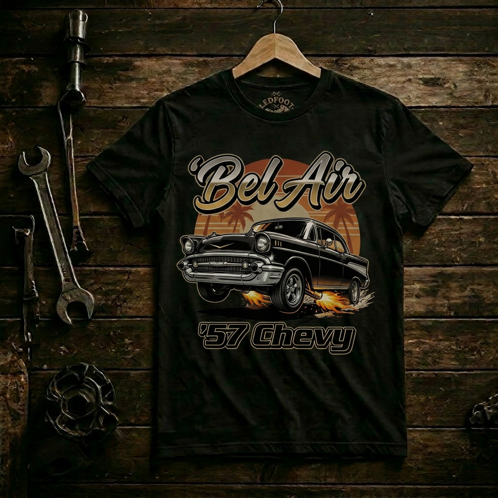 57 Chevy Fire Cruise Gift Shirt | Vintage Car Tee 10C