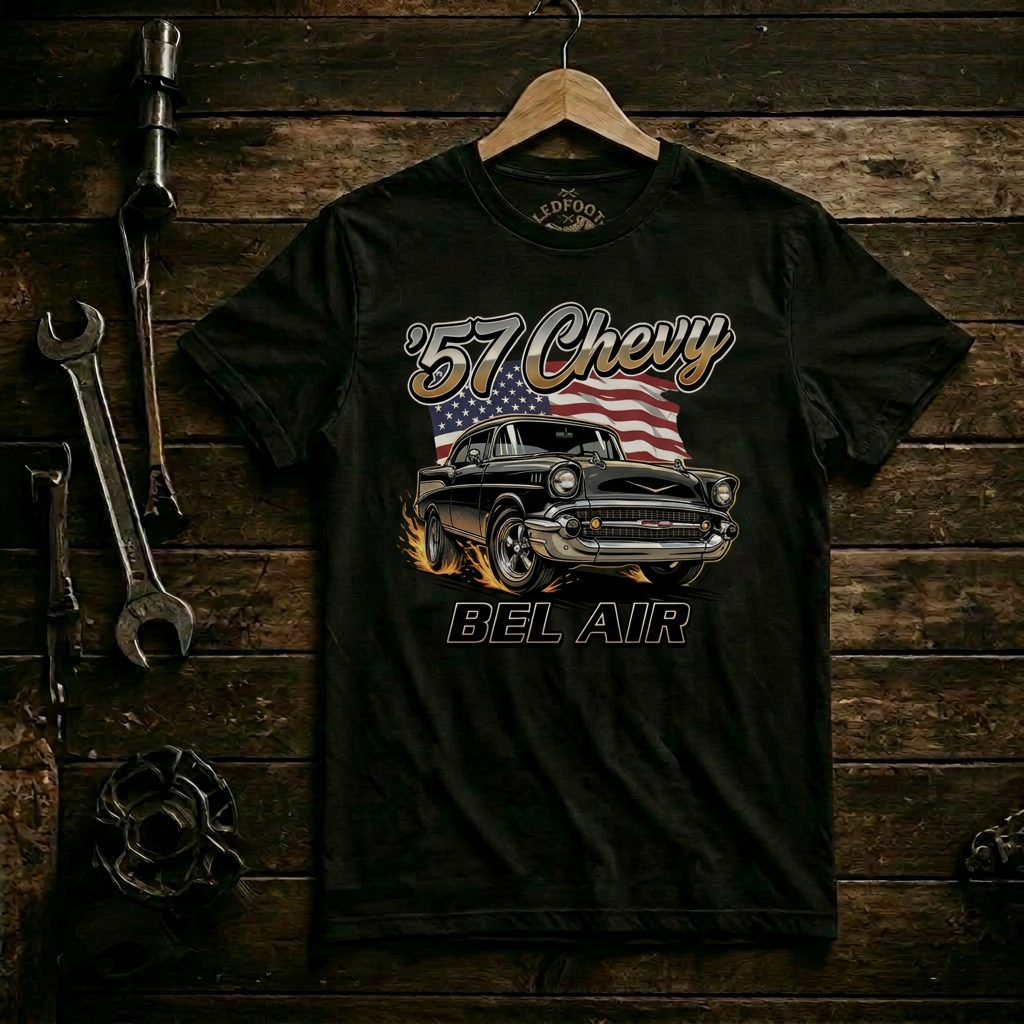 Vintage Americana 57 Chevy Shirt | Retro USA Tee 11C