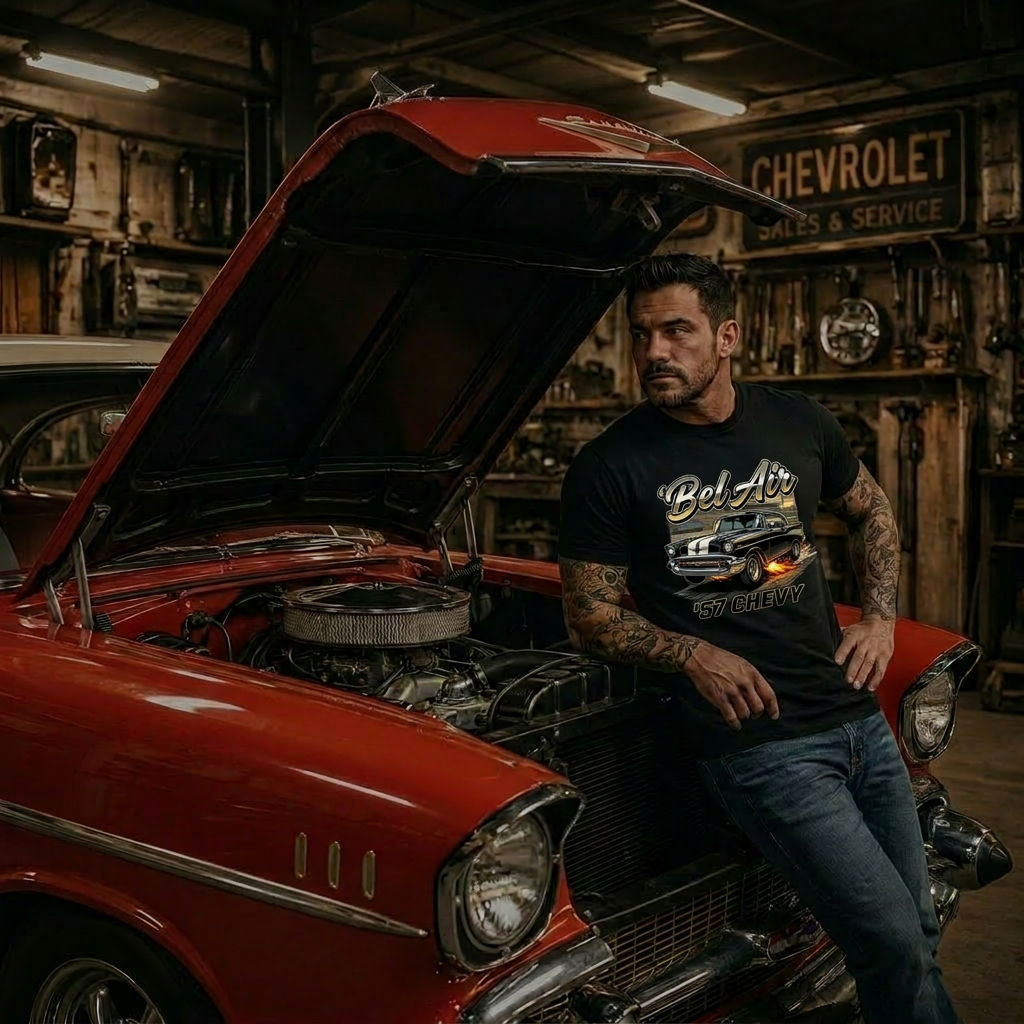 Racing Car Gift Shirt | 57 Chevy Speed Tee 13C