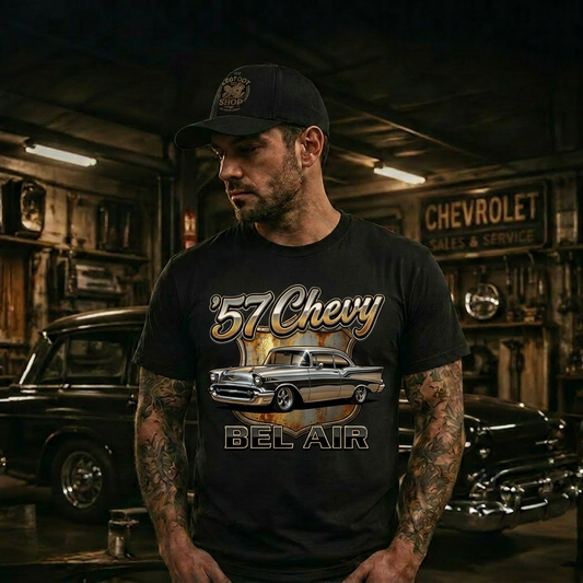 57 Chevy Cruiser T-Shirt | Vintage Road Trip Car Tee 2C