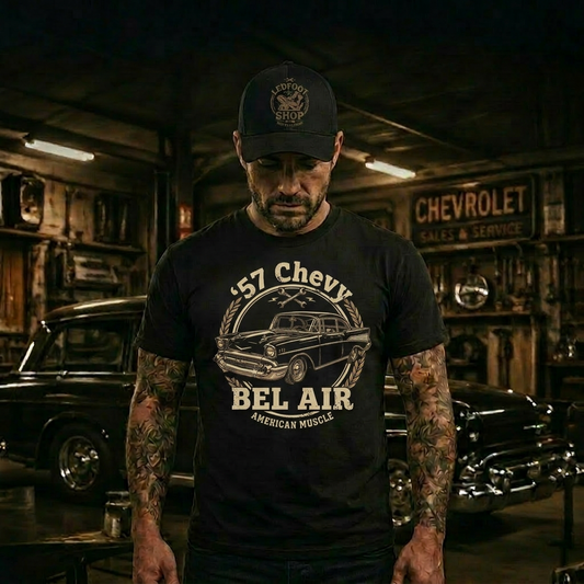 57 Chevy Outline T-Shirt | Classic Car Gift Tee 5A