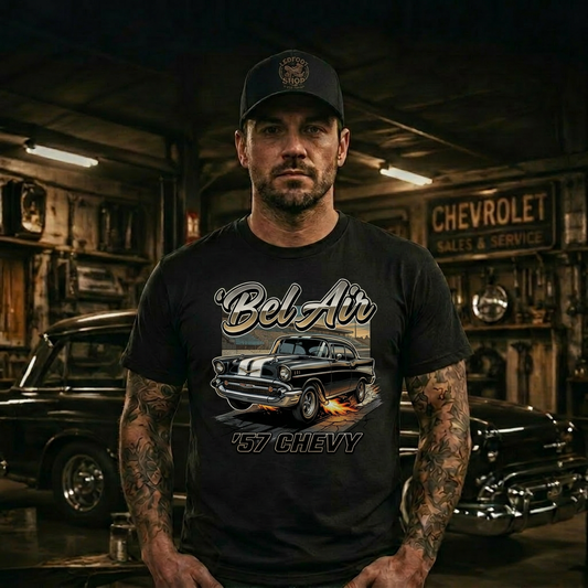 Racing Car Gift Shirt | 57 Chevy Speed Tee 13C