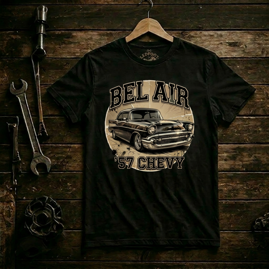 Classic Chevy Detail Shirt | 57 Bel Air Chrome Tee 8B