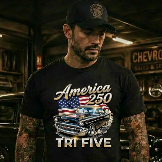 Chevy Bel Air America 250 T-Shirt | TRI-FIVE 4th of July Tee 17A
