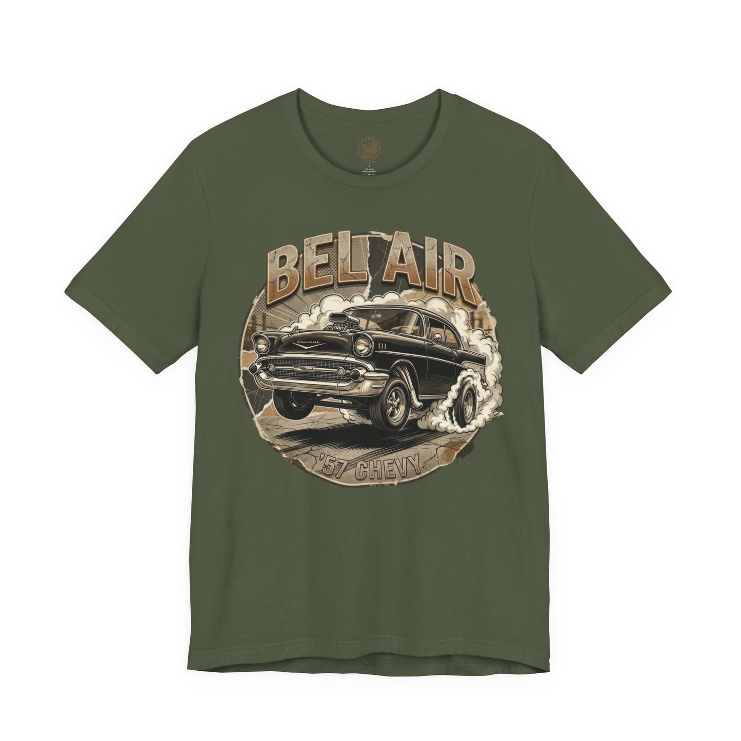 57 Chevy Burnout Shirt | Muscle Car Smoke Tee 9A