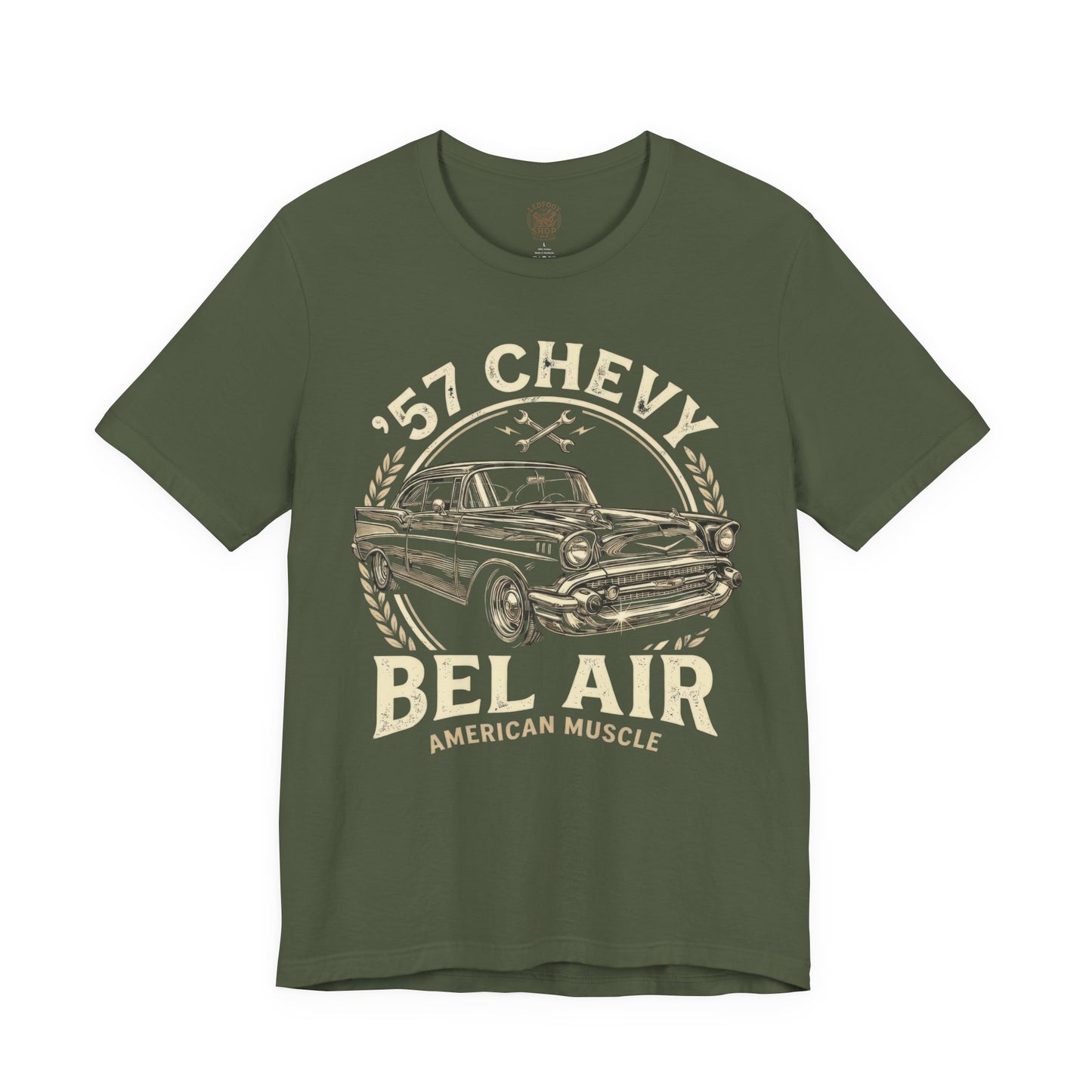 Classic Car Everyday Shirt | 57 Chevy Minimal Tee 5C