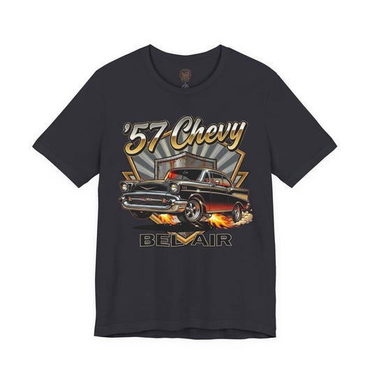 57 Chevy Garage Badge Shirt | Vintage Mechanic Tee 7A