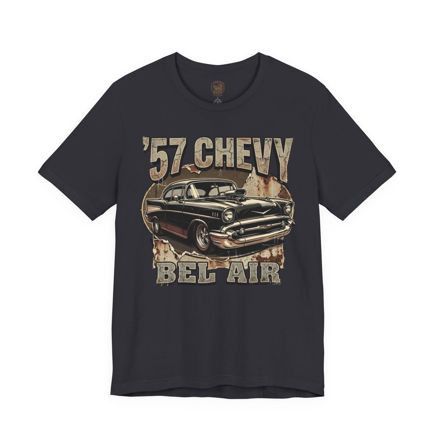 Classic Car Engine Shirt | 57 Chevy Motor Tee 12B