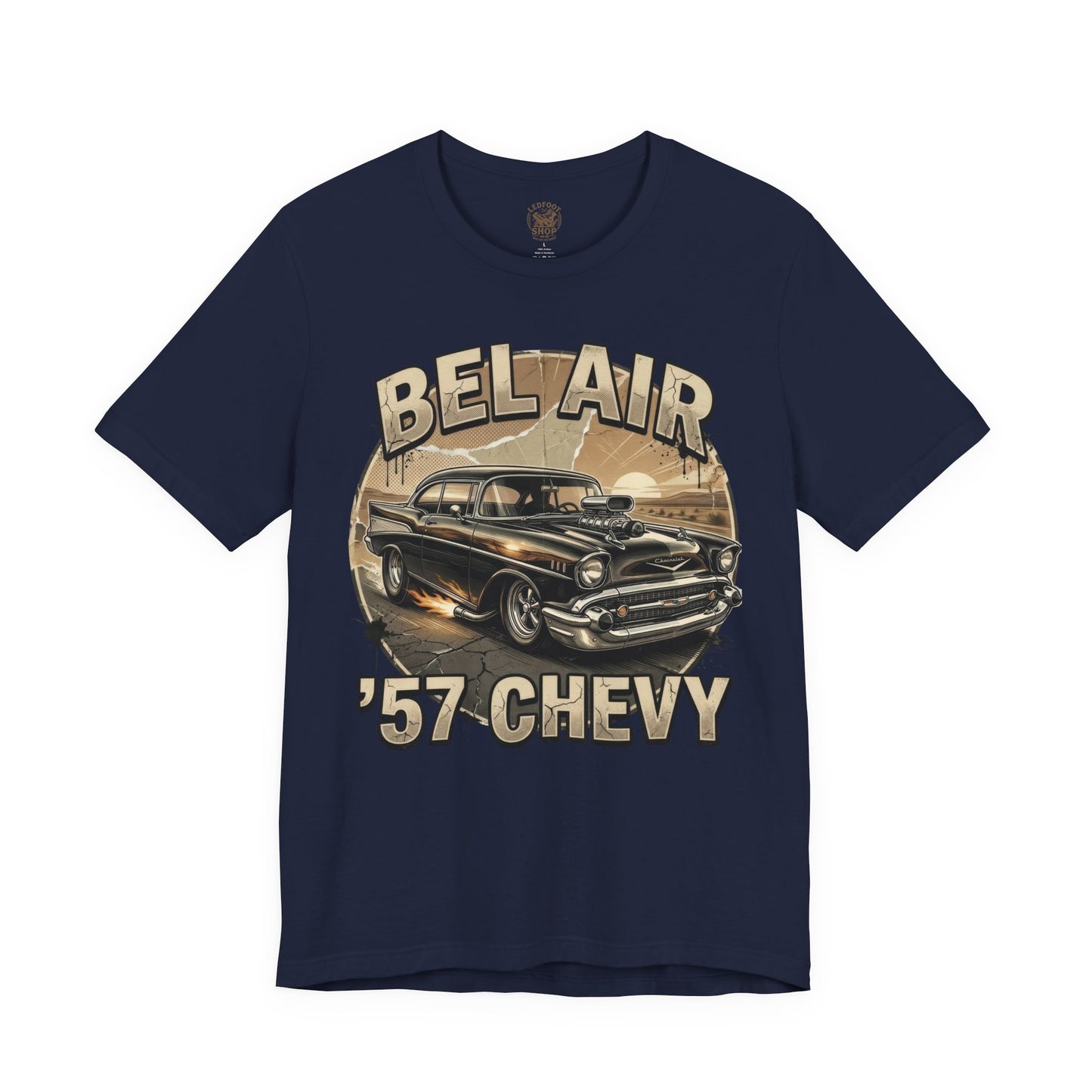 1957 Chevy Hot Rod T-Shirt | Classic Flame Car Tee 4A