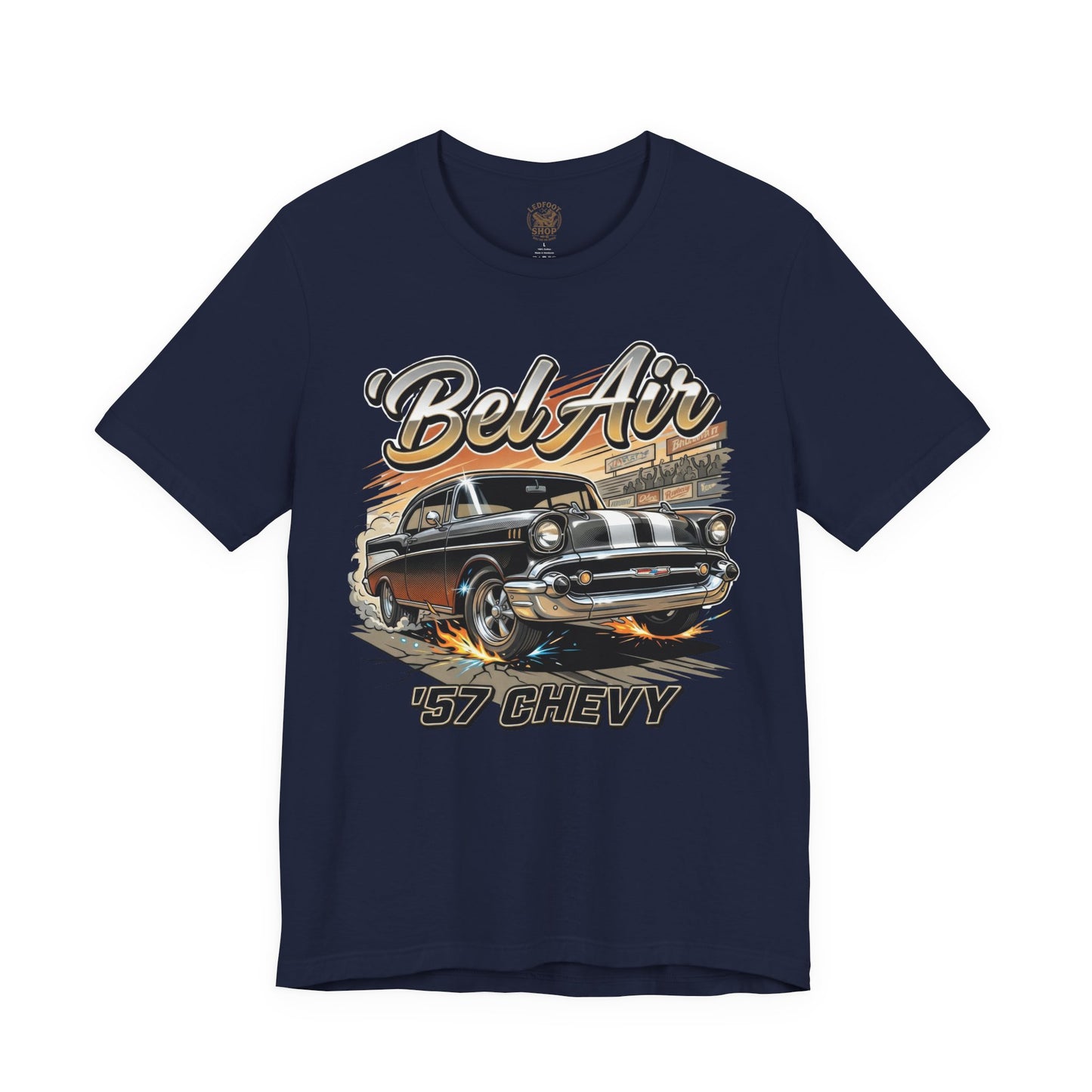 57 Chevy Racing Stripe Shirt | Classic Speed Tee 13A