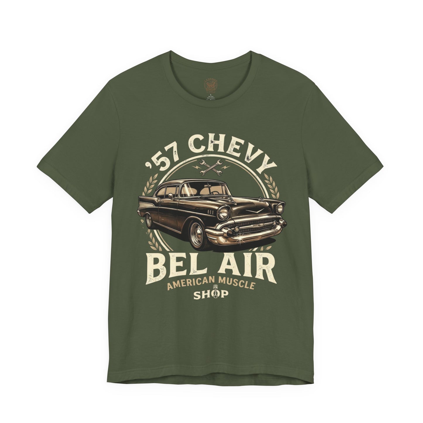 Vintage Chrome 57 Chevy Shirt | Retro Car Tee 8C
