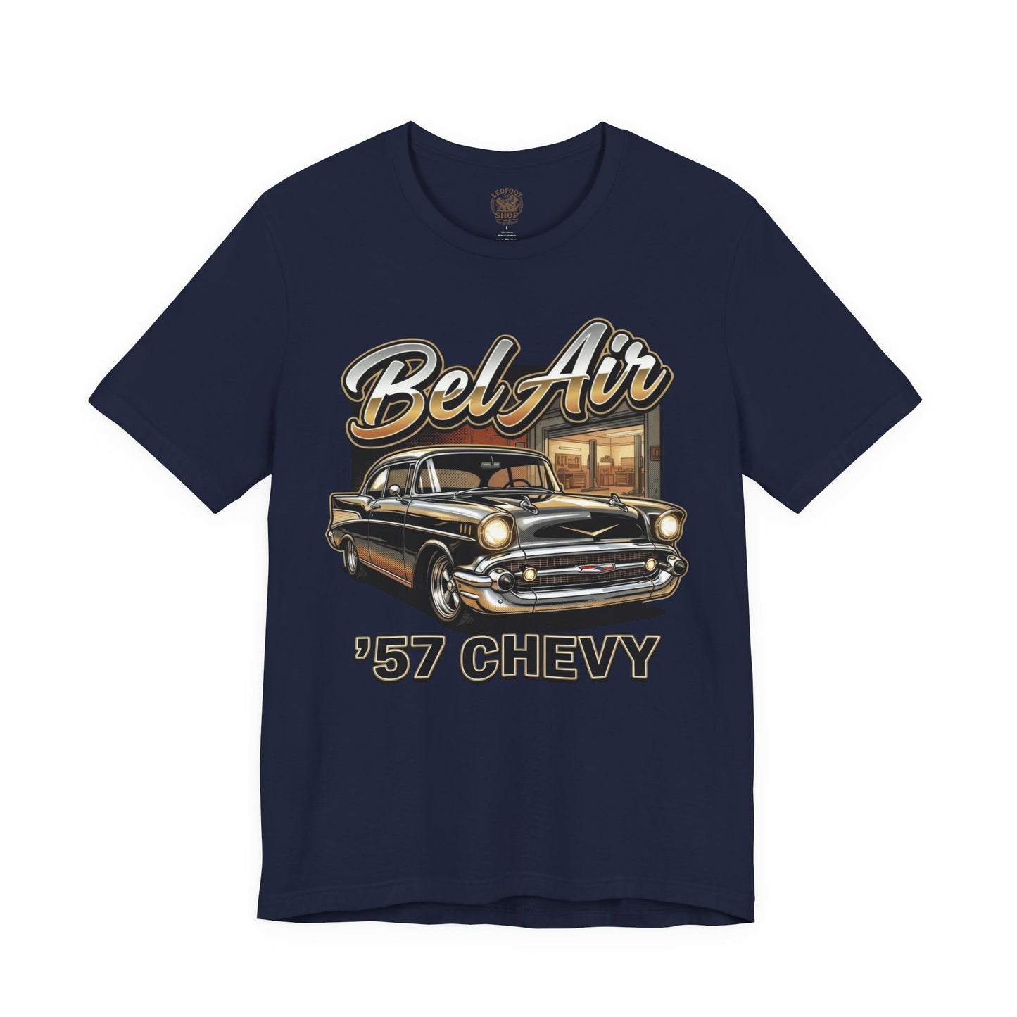 Dark Garage 57 Chevy Shirt | Gritty Car Tee 14C