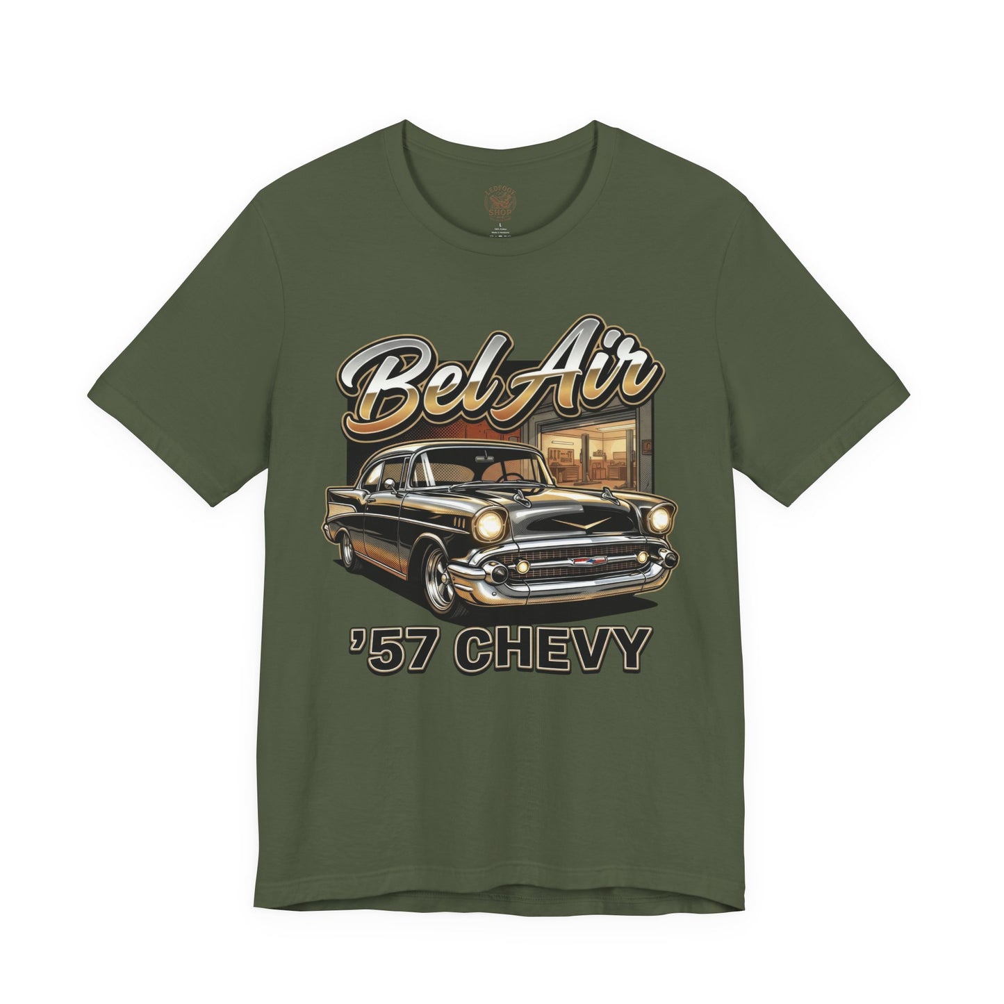 Dark Garage 57 Chevy Shirt | Gritty Car Tee 14C