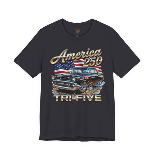 Tri-Five Celebration Tee | America 250 Flag shirt 17B