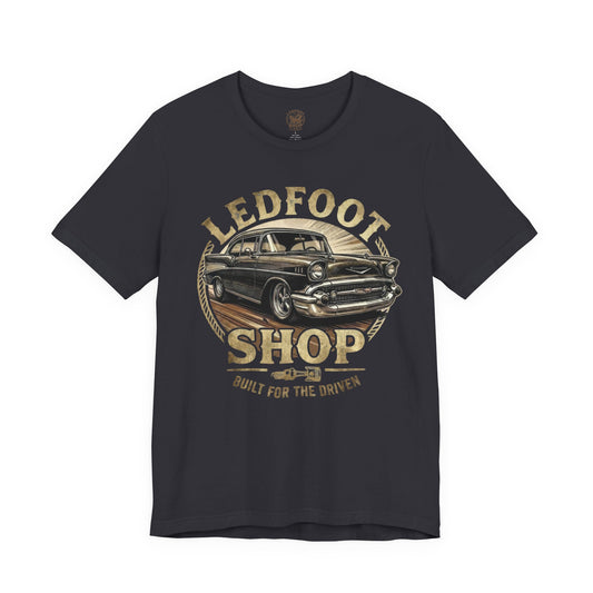 Ledfoot Shop 57 Chevy Tee | Exclusive Branding and Style 16A