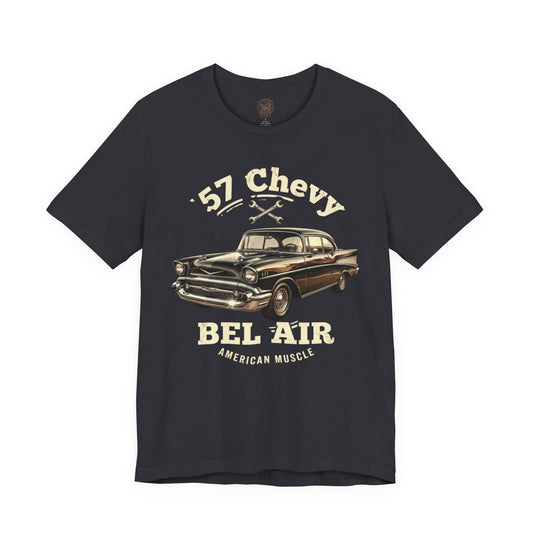 57 Chevy Chrome Detail Shirt | Classic Car Tee 8A