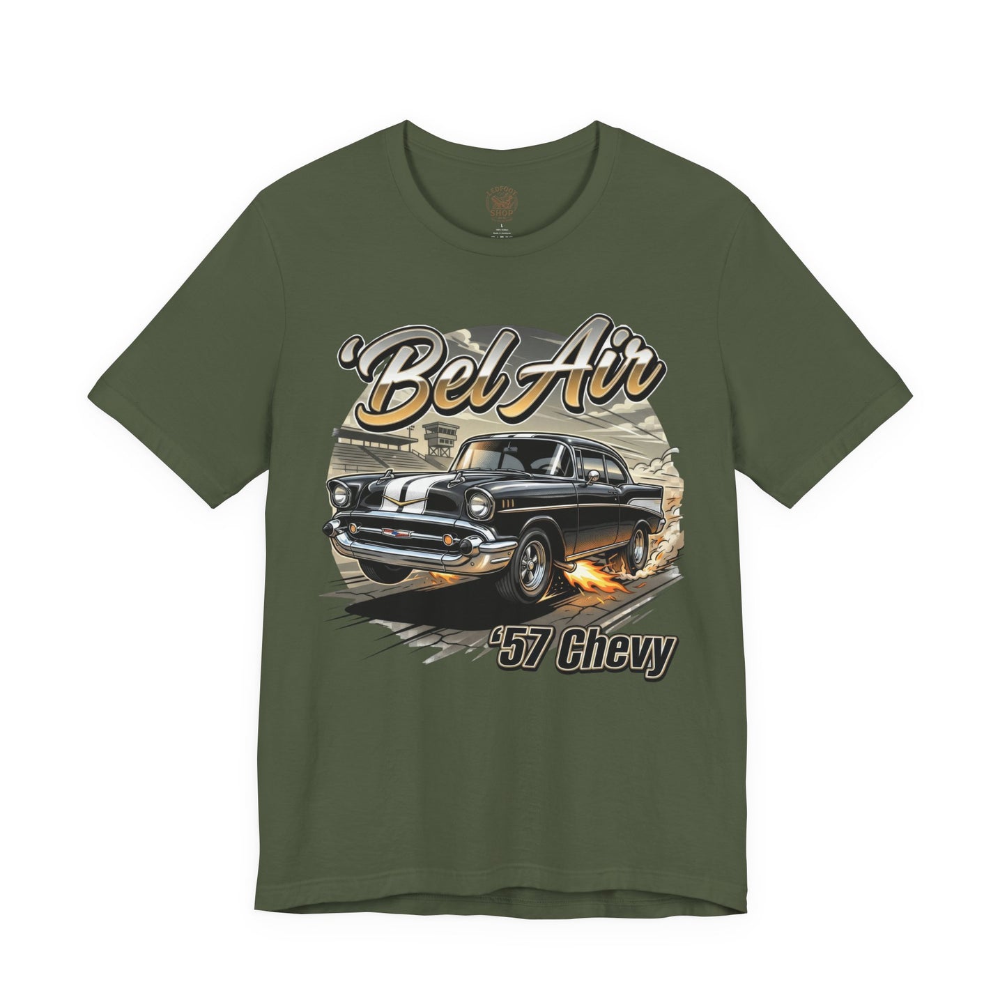 Retro Speed 57 Chevy Shirt | Vintage Racing Tee 13B