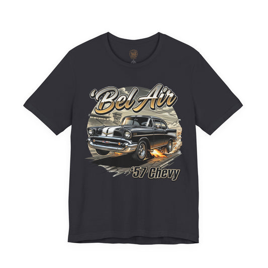 Retro Speed 57 Chevy Shirt | Vintage Racing Tee 13B