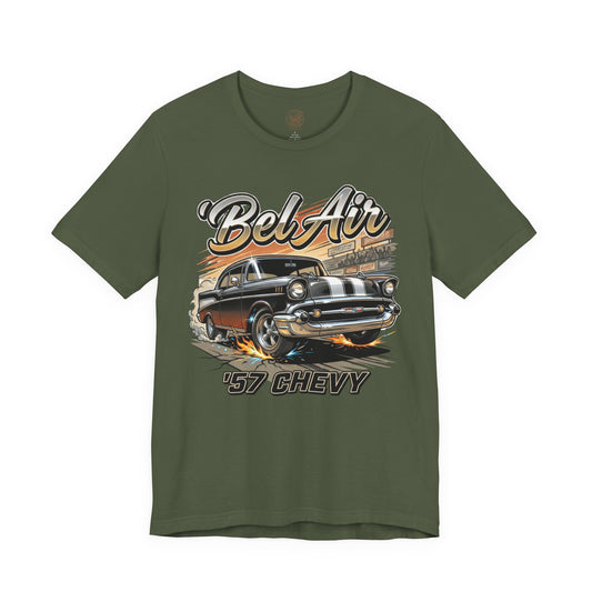 57 Chevy Racing Stripe Shirt | Classic Speed Tee 13A