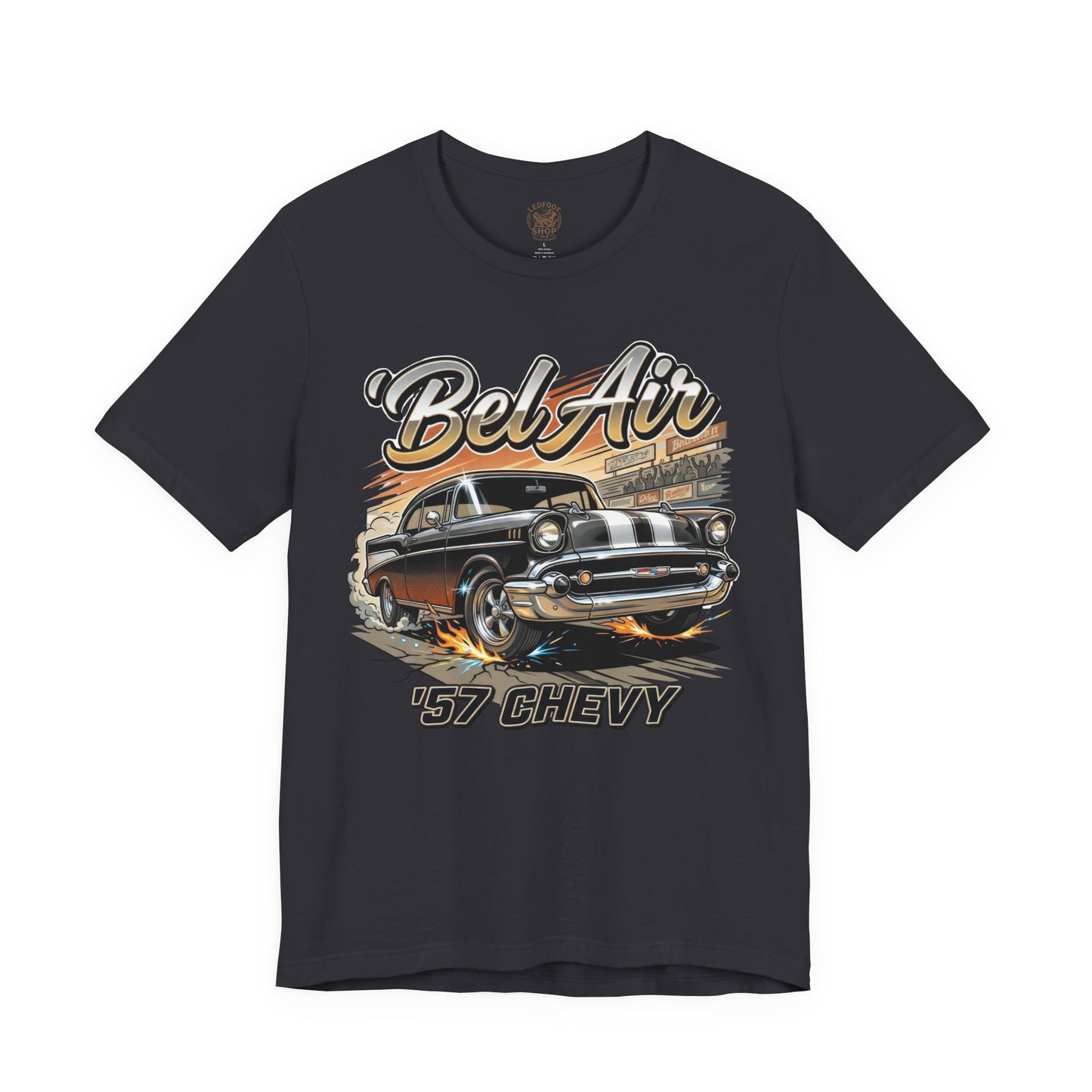 57 Chevy Racing Stripe Shirt | Classic Speed Tee 13A